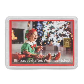 GOLDbarren - 1g Gold fein, geprägt, Valcambi SA, Sparkasse,