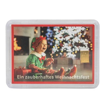 GOLDbarren - 1g Gold fein, geprägt, Valcambi SA, Sparkasse,