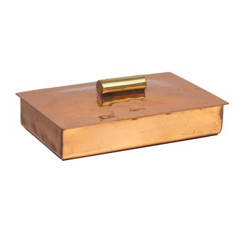 EUGEN ZINT "Decorative copper box with brass handle"