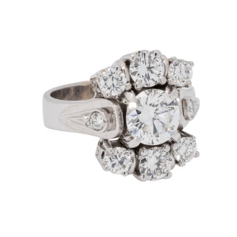 Ring mit Brillanten von zus. ca. 1,7 ct,