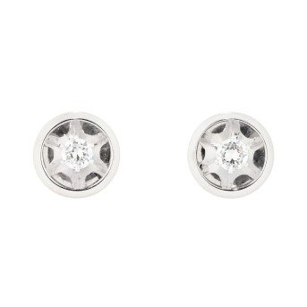 Solitaire earrings with diamonds of approx. 0.5 ct. each,