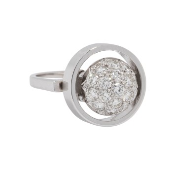 Ring mit Brillanten zus. ca. 1,36 ct,