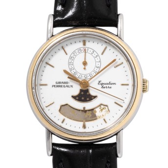 GIRARD PERREGAUX Equation Terre ladies' watch calendar with zodiac sign display, circa 1980s.