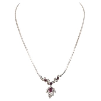 Collier mit Rubinen und Brillanten