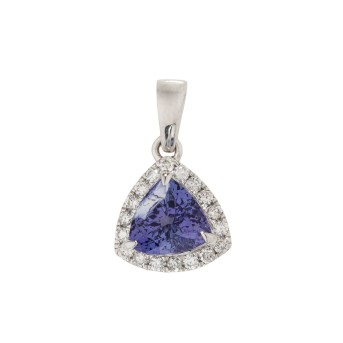 Anhänger mit Tansanit-Triangel und Brillanten