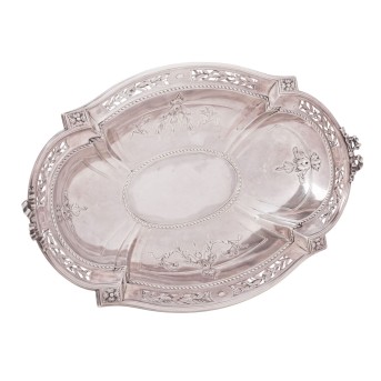 FRANKREICH, Durchbruchschale, 950 Silber, um 1900.