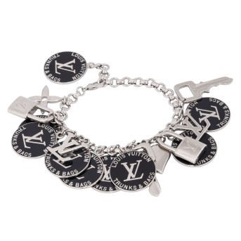 LOUIS VUITTON LOUIS VUITTON Armkette 'TRUNKS AND BAGS BRELOQUES'.