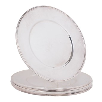 WILKENS, 7 silver-plated place plates, 20th/21st century