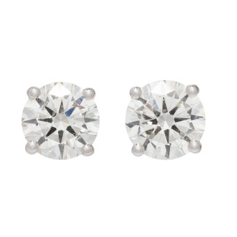 Ohrstecker, bes. mit 2 Brillanten zus. ca. 5,13 ct.