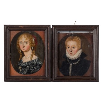 TWO PORTRAITS OF WOMEN