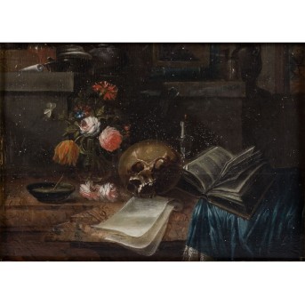 HOLLAND SCHOOL "Vanitas still life" 17th/18th century