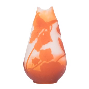 GALLÉ, ÉMILE, DELICATE ART NOUVEAU GLASS VASE, 