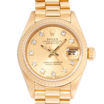 ROLEX Lady Datejust 26 "Champagne Diamond" Ref. 69178, ca. 90er Jahre.