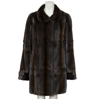 MARCUS MÜLLER PELZDESIGN Samtnerzmantel, Gr. ca. M.