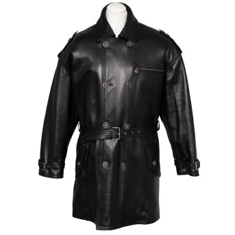 GIANNI VERSACE VERSUS Ledermantel, Gr. 50.