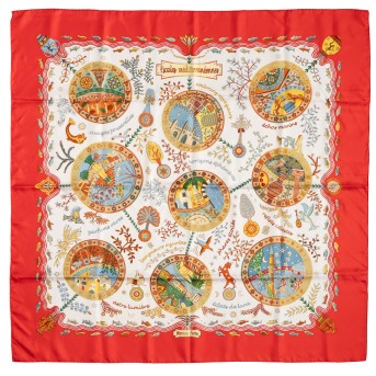 HERMÈS HERMÈS Seidencarré 'ESCALES MÉDITERRANÉENNES',