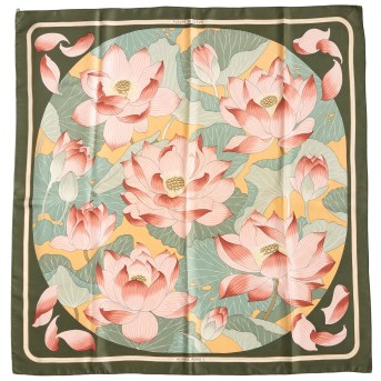 HERMÈS HERMÈS Seidencarré 'FLEURS DE LOTUS'