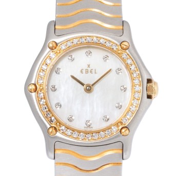 EBEL Classic Wave Ref. 1057902 "MOP Diamonds" Damenuhr, ca. 90er Jahre.