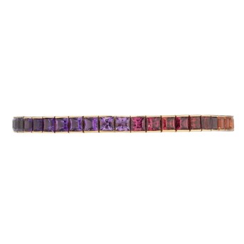 Rainbow" bracelet made from colored stones,