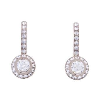 HUTSCHENREUTER, Baden Baden. Paar Clipstecker mit je 1 Brill. 2,01 ct