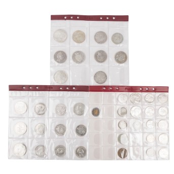Silver coins from the German Empire and others. 40 pieces.
