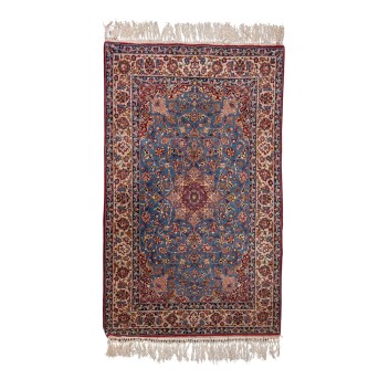 Orientteppich mit Seide. ISFAHAN/PERSIEN, 20. Jh., 116x81 cm.