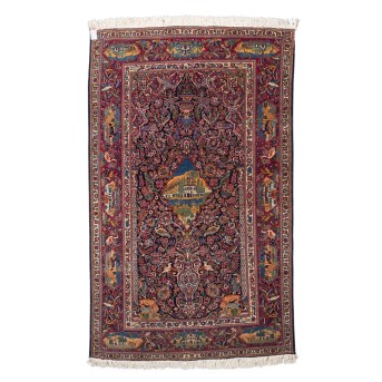 Bildteppich. KESHAN/IRAN, Mitte 20. Jh., 210x132 cm.