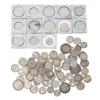 Mixed lot of silver coins German Empire, Third Reich and Austrian Empire. Approx. 85 pieces.