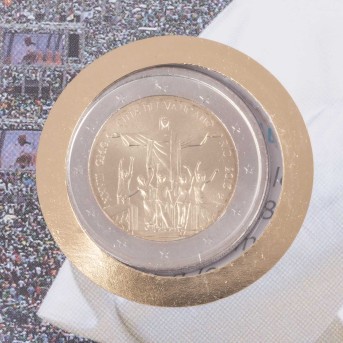 Vatican City - 2€ Numisbrief 2013 stamp 1,9€ 28th World Youth Day stgl.