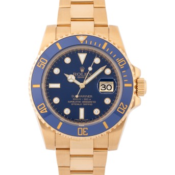 ROLEX Submariner Date Ref 116618LB 'Diamond Dial' LC100 Herrenuhr von 2013. Box und Papiere.