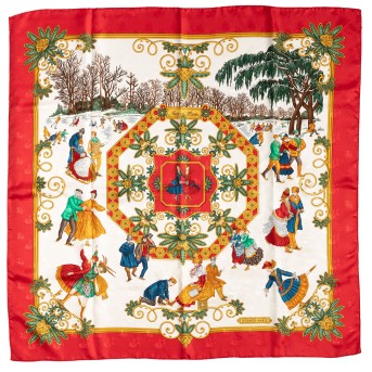 HERMÈS HERMÈS Seidencarré 'JOIES D'HIVER',