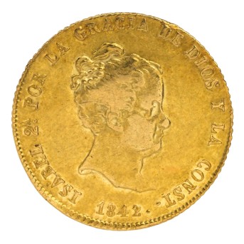 Spain - Isabella II (1833-1868) 80 Reales 1842 RD