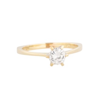 Solitärring mit Brillant von ca. 0,64 ct