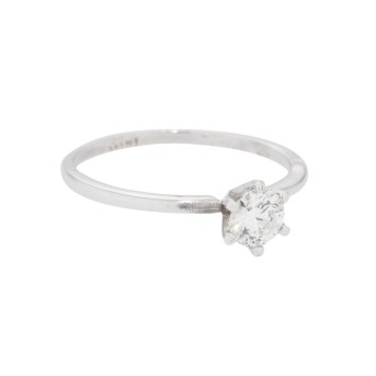 Solitärring mit Brillant 0,5 ct, 