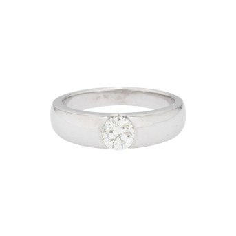 Band ring with brilliant-cut diamond 0.73 ct, 