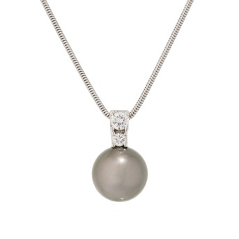 Anhänger mit 2 Brillanten zus. 0,35 ct,