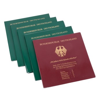 5 x BRD - "Set of 5 commemorative coins in mirror finish"