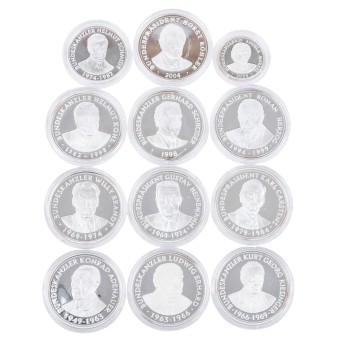 BRD/SILVER medal collection presidents and chancellors 2003-2005 vz from PP