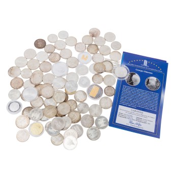 BRD/SILVER mixed lot of 89 coins & medals, in total approx. 858g Ag fine