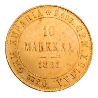 Finland - Alexander II (1855-1881) 10 Markkaa 1881-S