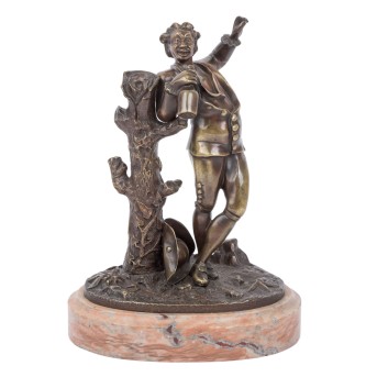 BOURGEOIS, Louis Maximilien, ATTRIBUIERT (L.M.B.: 1839-1901), "Drunkard with wine bottle",