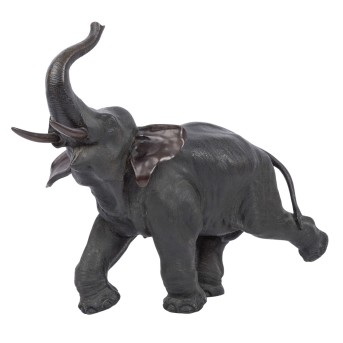 PICTURER/IN 20th century, "Running elephant with raised trunk",