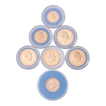 Norway & Sweden /GOLDlot - Oskar II (1900-1902) with 7 x gold coins, total approx. 38.7 g