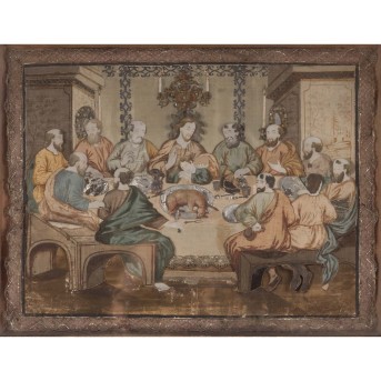 Monastery work "ABENDMAHL", late 19th century, probably AUSTRIA,