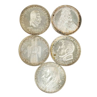 BRD Top Five - 5 x 5 DM commemorative coins 1952 - 1964