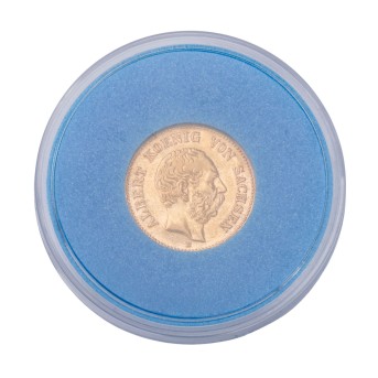 Dt. Kaiserreich - Sachsen, Albert (1873-1902), 5 Mark 1877-E