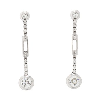 Ohrhänger mit Diamanten von zus. ca. 2,5 ct,