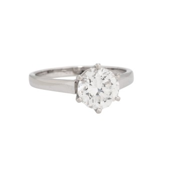 Solitärring mit Brillant von ca. 1,5 ct,
