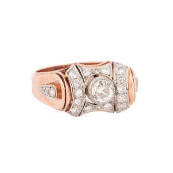 Ring mit Diamanten von zus. ca. 0,65 ct,