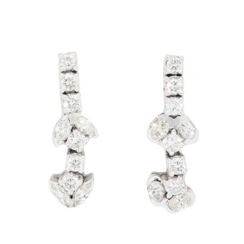 Earrings with diamonds totaling approx. 0.6 ct,